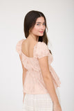 Embroidered Puff Sleeve Top