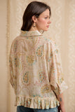 Floral Button Front Blouse