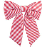 Red Stripe Bow With Clip