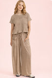 Short Sleeve Shirred Knit Top