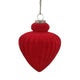 Red Glass Ackron Flocking Ornament