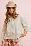 Eyelet Lace Hem Top
