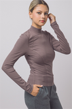 Mock Neck Long Sleeve Top