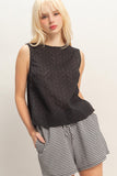 Sleeveless Eyelet Top