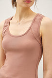 Ribbed Scoop Neck Tank