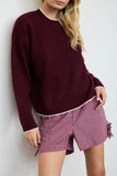 Contrast Edged Sweater