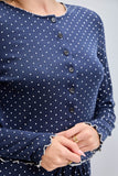 Polka Dot Print Button Up Top