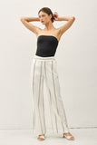 Striped Cotton Blend Pants