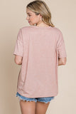 French Terry Short Sleeve Top