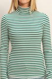 Fitted Striped Turtleneck