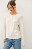 Basic Soft Long Sleeve Henley Top