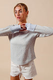 Textured Floral Knit Top