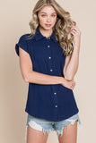 Gauze Short Sleeve Top