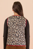 Leopard Print Quilted Vest