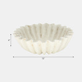 Fluted Paper Mache Bowl, Ivory