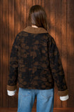 Floral Jacquard Denim Jacket