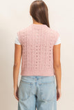 Open Knit Sweater Vest