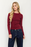 Ribbed Scalloped Button Down Knit Cardigan