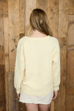 Ribbed Henley Exposed Seam Top