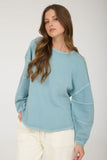 Exposed Seam Long Sleeve Knit Top