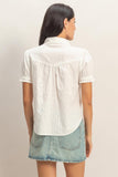 Puff Sleeve Button Up Top