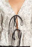 Puff Sleeve Peplum Top
