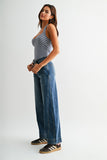 Wide Leg Panel Jeans