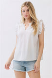 Ruffled Neckline Top