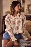 Floral Coquette Cardigan Sweater