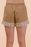 Lace Trim Activewear Shorts