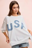 USA French Terry Patchwork Top