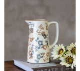 7.7 Beige/blue Floral Pattern Pitcher