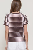 Striped Top with Embroidery Detail