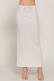 Long Textured Knit Skirt