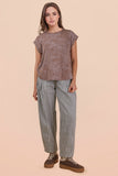Striped Barrel Denim Pants