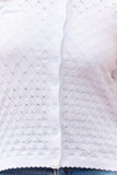 Pointelle Button Front Cardigan