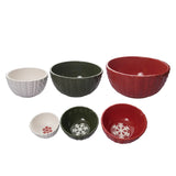 Dol Nesting Bowls W/knit Texture