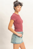 Striped Ribbed Top