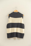 Striped V-Neck Sweater Vest