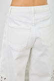 High Rise Embroidered Barrel Leg Jeans