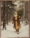 Santa And The Christmas Tree 8x10