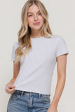 Crew Neck Ribbed Tee