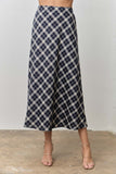 Plaid Midi Skirt