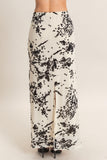Velvet Contrast Maxi Skirt