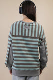Oversized Striped Casual Knit Top
