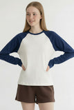 Retro Contrast Heavy Basic Raglan T Shirt