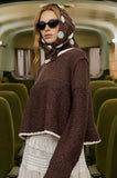 Long Sleeve Sweater with Contrast Trim