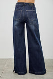 High Rise Jeans with Button Detail