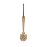 Beech Wood Dishbrush W Leather Strap, Natural