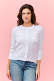Pointelle Button Front Cardigan